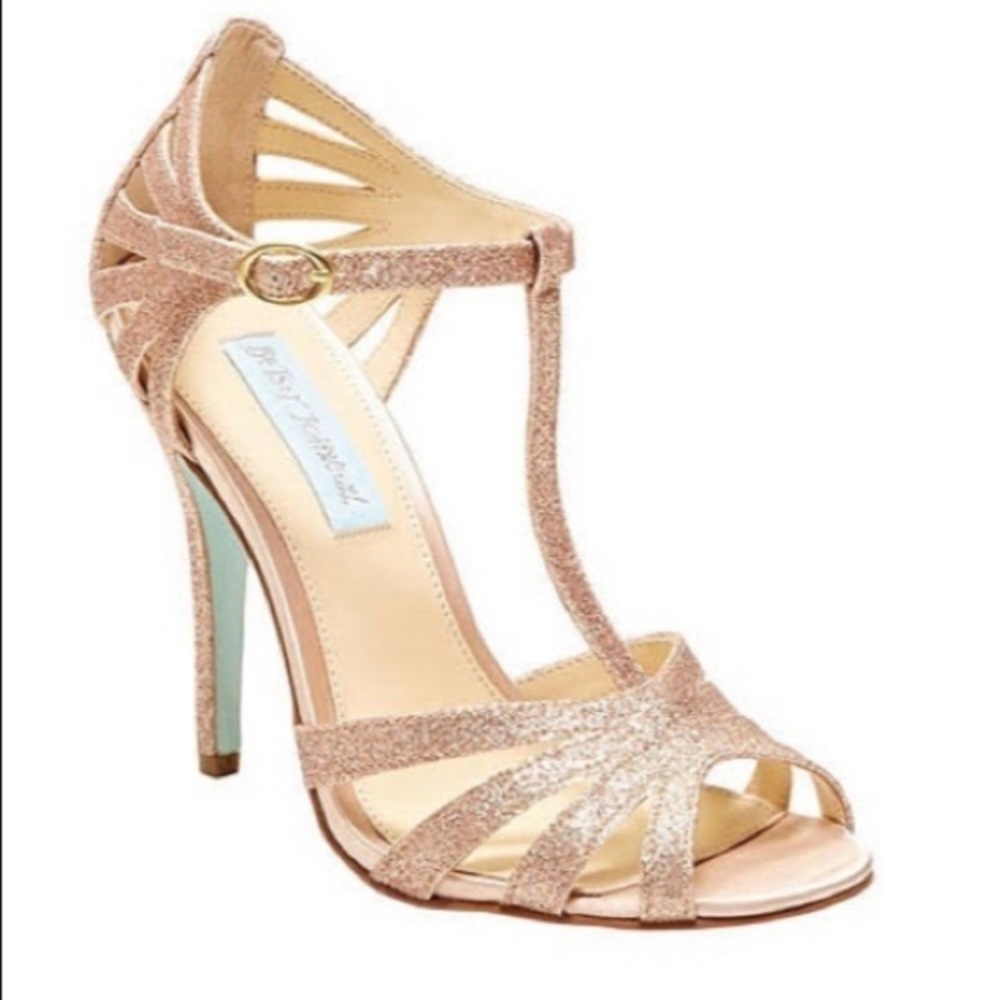Champagne glitter heels!
